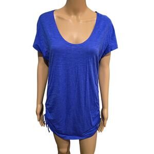 Speedo Blue Swim Cover Up Ruched Sides T Shirt NWOT Size Small